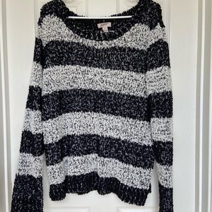 3/$15 Arizona Jean Co. XXL Fluffy Striped Sweater